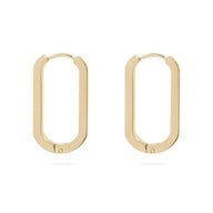 14K Gold Filled PLUS Oval Huggie Earrings