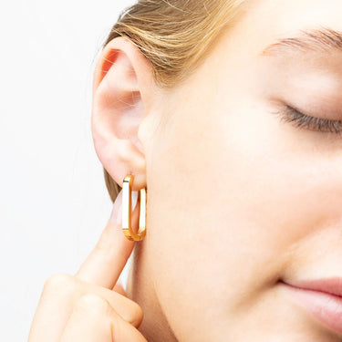 14K Gold Filled PLUS Oval Huggie Earrings