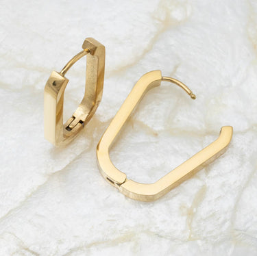 14K Gold Filled PLUS Oval Huggie Earrings