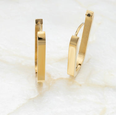 14K Gold Filled PLUS Oval Huggie Earrings