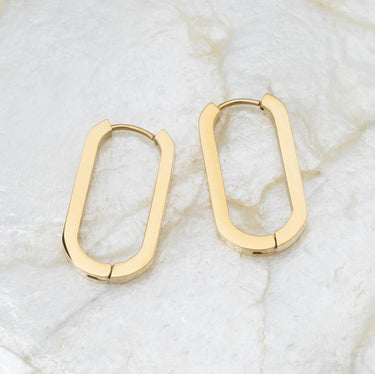 14K Gold Filled PLUS Oval Huggie Earrings