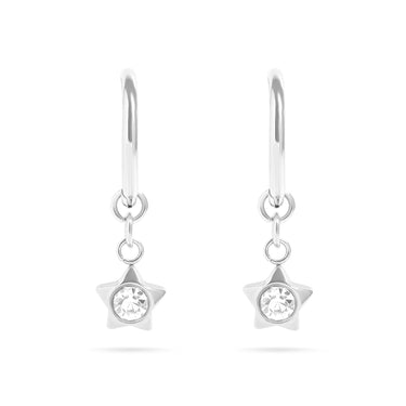 CZ Star Pendant Huggie Earring