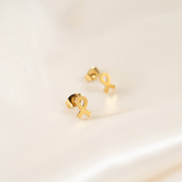 Cancer Ribbon Stud Earring
