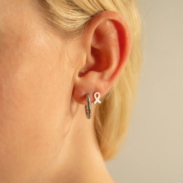Textured Huggie Hoop Earrings