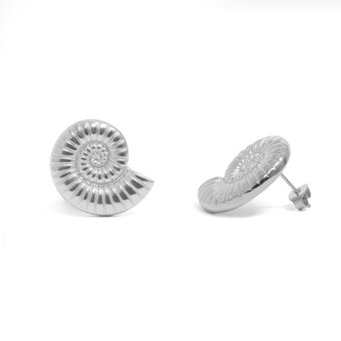 18K Gold PVD Stainless Steel Nautilus Stud Earring