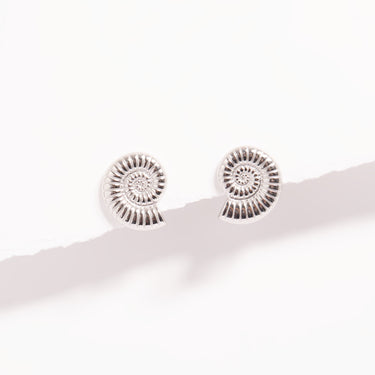 18K Gold PVD Stainless Steel Nautilus Stud Earring