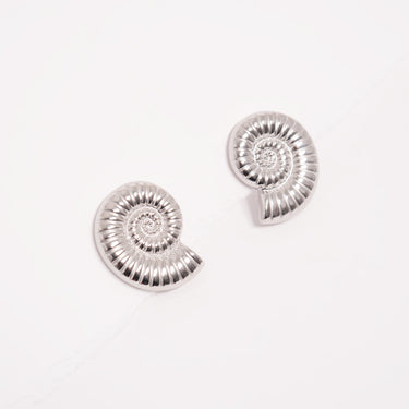18K Gold PVD Stainless Steel Nautilus Stud Earring