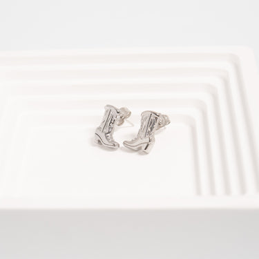 18K Gold PVD Stainless Steel Cowboy Boot Stud Earring