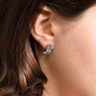 18K Gold PVD Stainless Steel Cowboy Boot Stud Earring