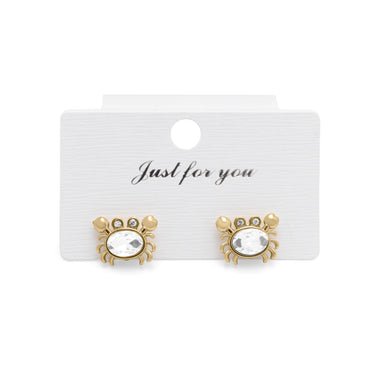 18K Gold PVD Stainless Steel Stone Crab Earring