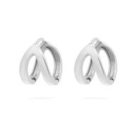 Wholesale jewelry 18K Gold PVD Stainless Steel Split Hoop Earring- stainless main 