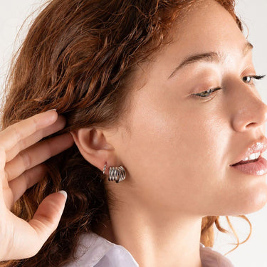 Wholesale jewelry 18K Gold PVD Stainless Steel Abstract Stud Earring- stainless model 