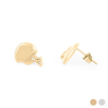 Wholesale jewelry 18K Gold PVD Stainless Steel Helmet Stud Earrings - gold main 