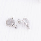 Wholesale jewelry 18K Gold PVD Stainless Steel Helmet Stud Earrings - stainless studio 