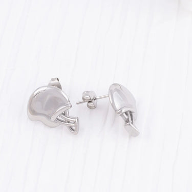 Wholesale jewelry 18K Gold PVD Stainless Steel Helmet Stud Earrings - stainless studio 