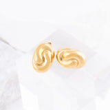 Wholesale 18K Gold PVD Stainless Steel Sculptural Stud Earrings - gold studio 
