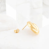 Wholesale 18K Gold PVD Stainless Steel Sculptural Stud Earrings - gold studio 