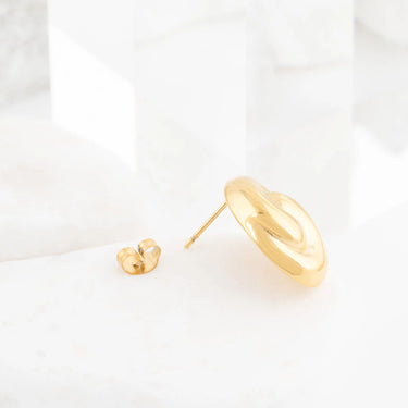 Wholesale 18K Gold PVD Stainless Steel Sculptural Stud Earrings - gold studio 