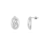 Wholesale 18K Gold PVD Stainless Steel Sculptural Stud Earrings - stainless main 