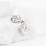 Wholesale 18K Gold PVD Stainless Steel Sculptural Stud Earrings - stainless studio 