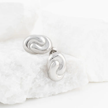 Wholesale 18K Gold PVD Stainless Steel Sculptural Stud Earrings - stainless studio 