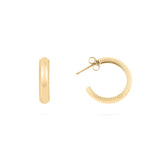 Wholesale jewelry 18K Gold PVD Stainless steel Pavé Inner Hoop Earrings - gold main 