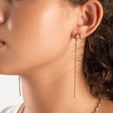 Wholesale jewelry 18K Gold PVD Stainless Steel Beaded Dangle Earrings - gold model 
