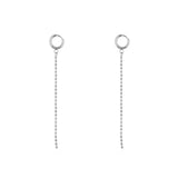 Wholesale jewelry 18K Gold PVD Stainless Steel Beaded Dangle Earrings - stainless main 