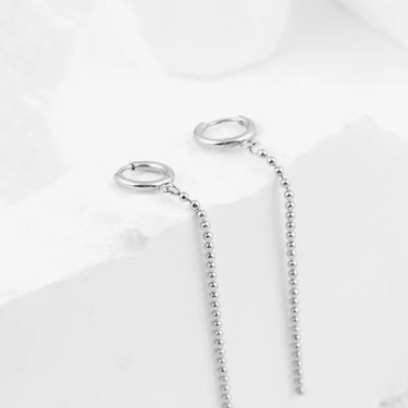 Wholesale jewelry 18K Gold PVD Stainless Steel Beaded Dangle Earrings - stainless studio 