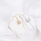 Wholesale jewelry 18K Gold PVD Stainless Steel Dangle Stone Earrings - stainless and gold studio 