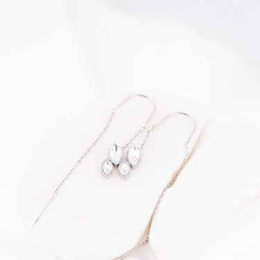 Wholesale jewelry 18K Gold PVD Stainless Steel Dangle Stone Earrings - stainless studio 