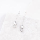 Wholesale jewelry 18K Gold PVD Stainless Steel Dangle Stone Earrings - stainless studio 