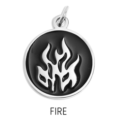 18K Gold PVD Stainless Steel  Fire pendant