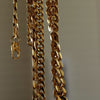 Stainless Steel 18K Gold PVD Coated Diamond Cut Curb Chain 9 - 16mm / CHN9710