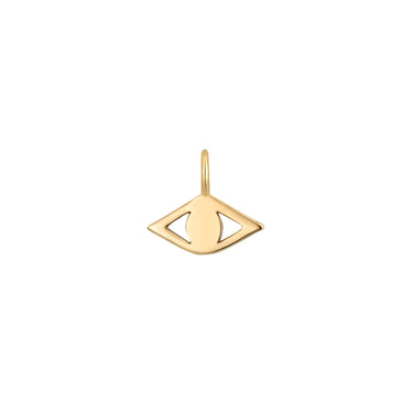 Permanent Jewelry 14K Solid Gold Evil Eye Charm / PMJ1005
