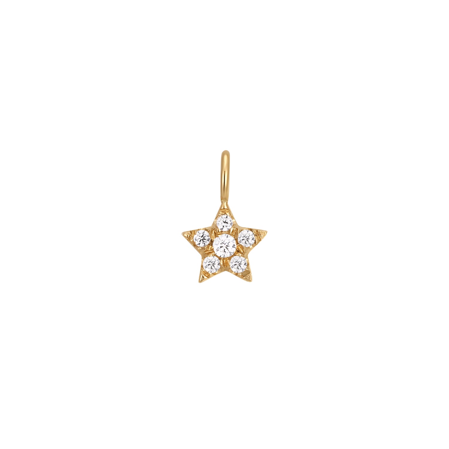 Permanent Jewelry 14K Solid Gold Diamond Star Charm / PMJ1013