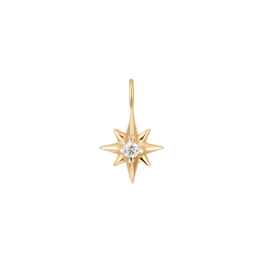Bijoux permanent 14K Gold Diamond Compass Star Charm/PMJ1010