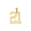 18K Gold PVD Coated Stainless Steel Sport Number Pendant / PDS0002