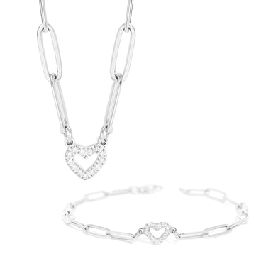 love necklace and bracelet set