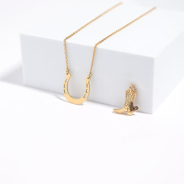 PVD 18K PVD en acier inoxydable Cowboy Boot Pendant/PDL9020