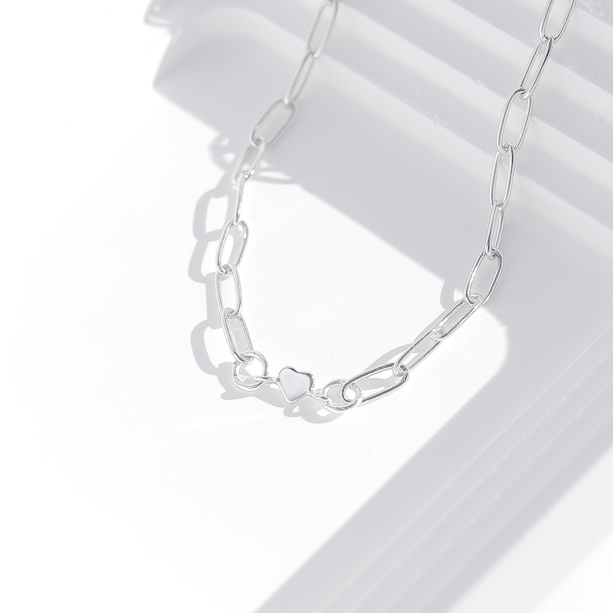 2,0 mm Fine PaperClip Chain .925 Sterling Silver Permanent smyckekedja - Vid foten / PMJ0013