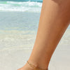 2 Row Stainless Steel Loop and Paperclip Chain Anklet / SBB0326