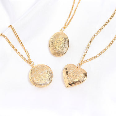 Various Lockets Round Floral textured Locket Lifestyle