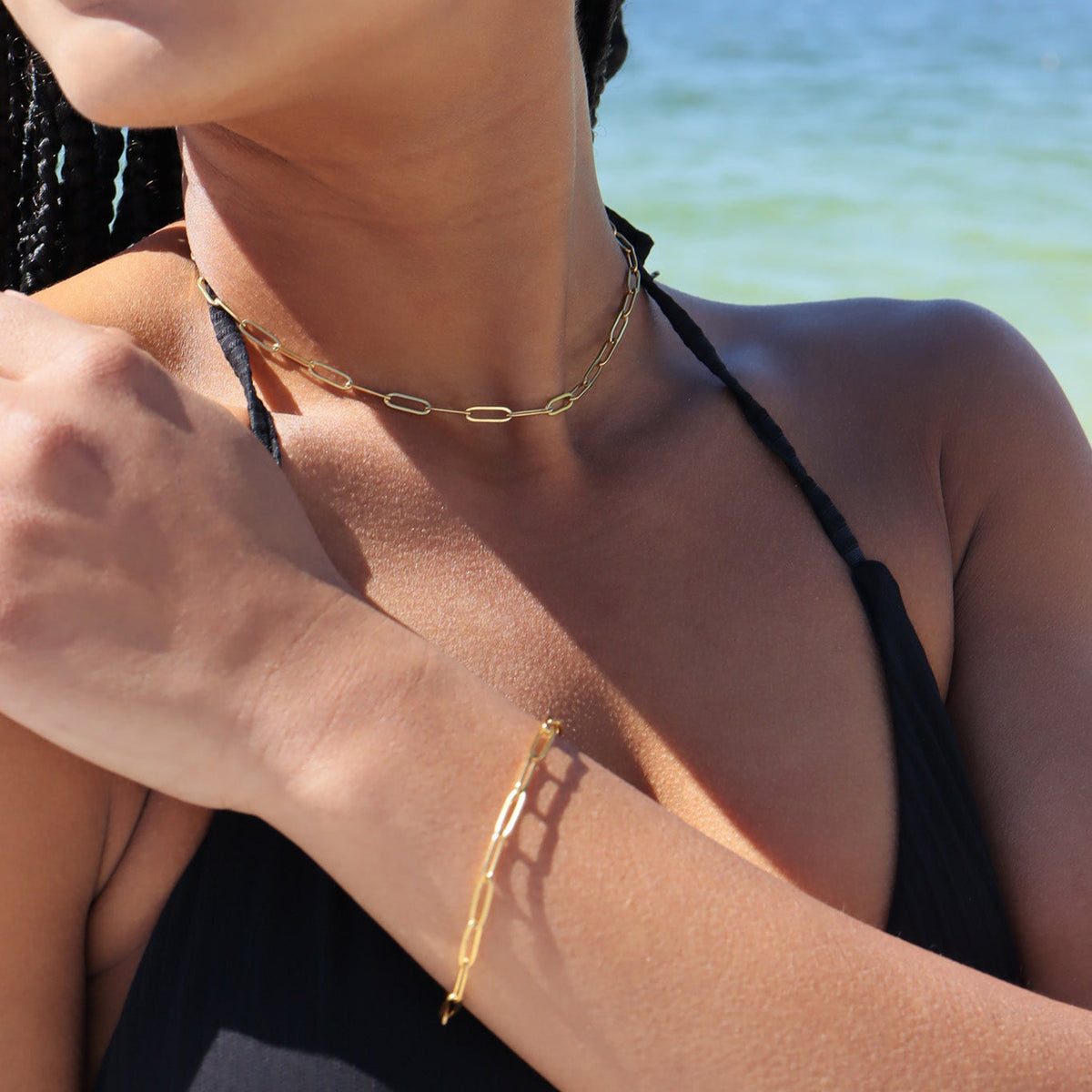Bracelet de chaîne de trombone en acier en acier inoxydable 18 
