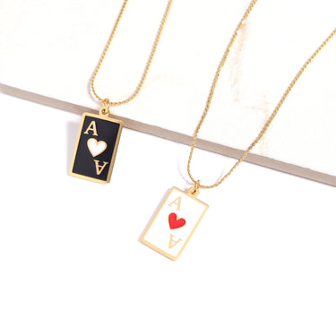 Ace of hearts playing card charm