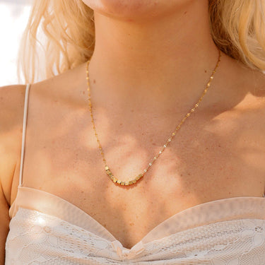 Collier à charme de chaîne de lèvres en PVD 18 carats/Chn0023