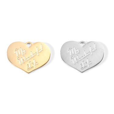 ACERO PVD DE GOLD PVD de 18k "My Wonderful Life" Charm/PDL0074