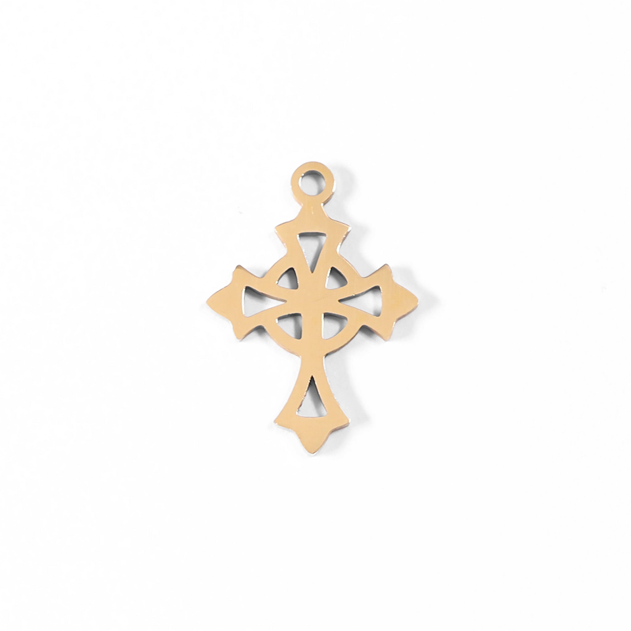 18K guld PVD rostfritt stål Celtic Cross Charm / PDL0042