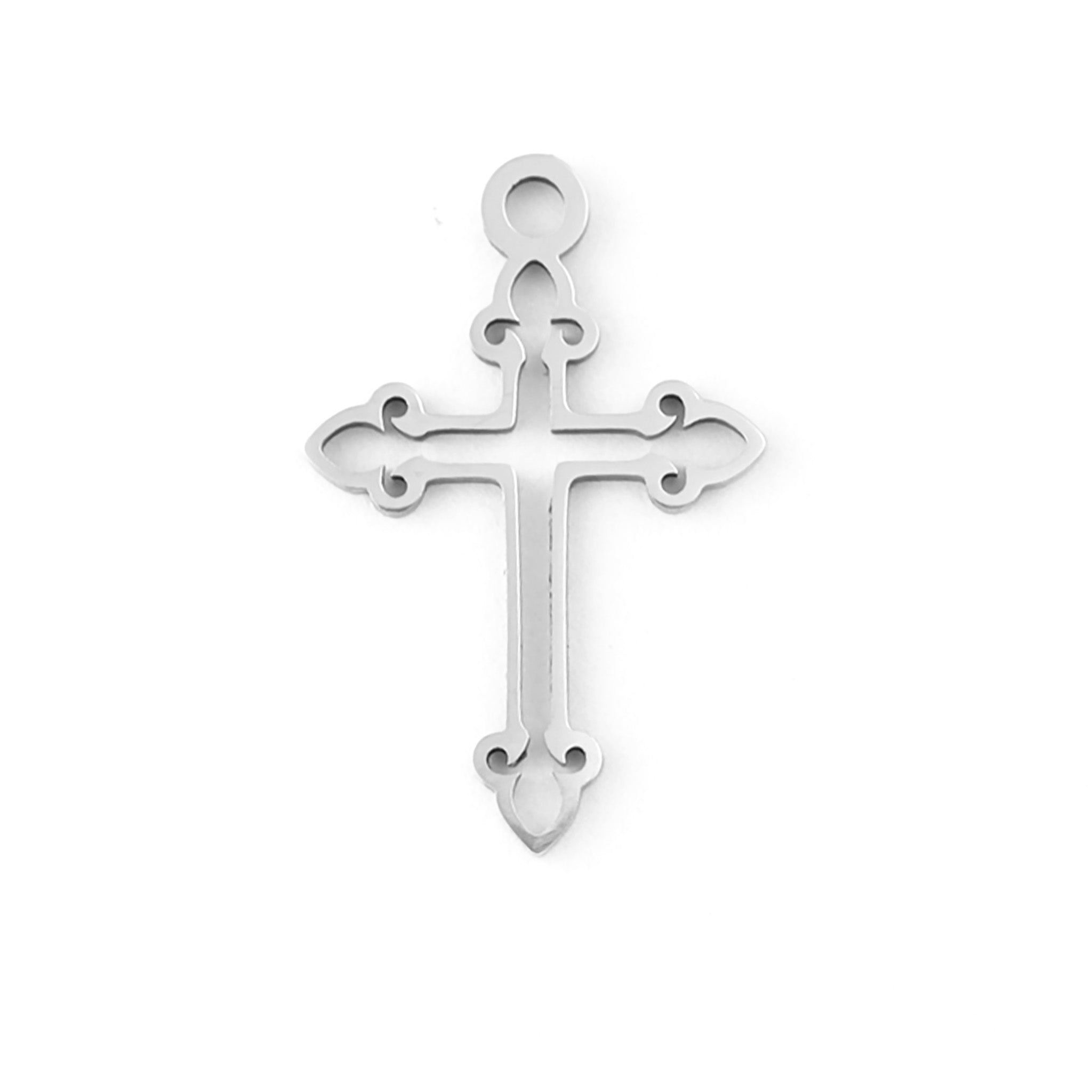 18K Gold PVD Stainless Steel Cross Charm / PDL0033