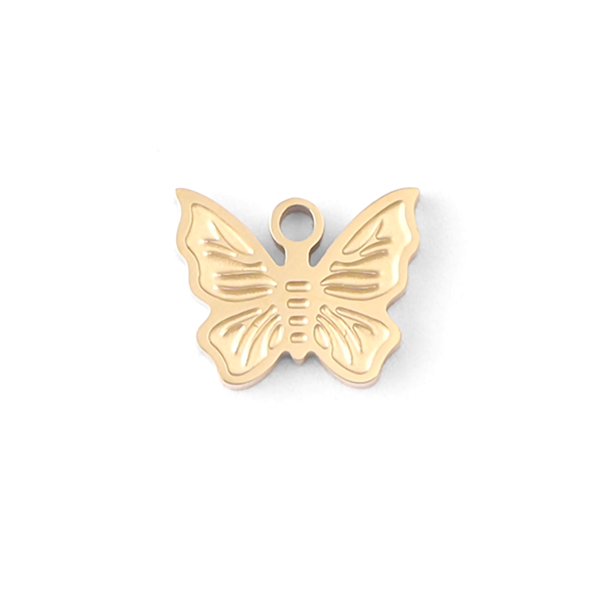 18K Gold PVD Stainless Steel Dainty Butterfly Charm / PDL0025